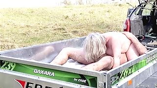 Public Matures Porno: Outdoor Anal Intercourse And Jizz Drinking For Grandmother Cam2 2of2