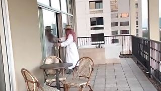 Big Tits Cougar Gets Rough Fucked On Motel Balcony!!!!