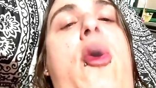 Smallish Tits Trans Smoking Ciggy & Putting Hot Ash On Her Nips