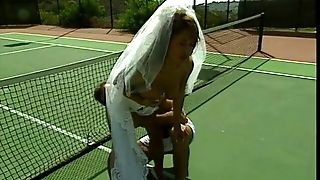 Stunning Youthful Big Tit Bride Is Slurped By Tennis Coach